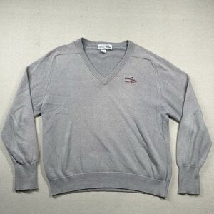 Vintage Izod Sweater Mens L Pebble Beach Golf Links Egyptian Made in USA 80s 90s